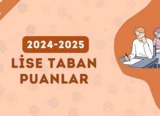 2024-2025 Lise Taban Puanlar ve Yüzdelik Dilimleri
