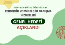2025-2026 Eğitim-Öğretim Yılı Rehberlik Ve Psikolojik Danışma Hizmetleri Genel Hedefi Belirlendi.