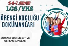 LGS – YKS -Ortaokul-Lise Öğrenci Koçluğu Dokümanı