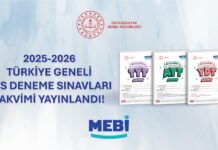Türkiye Geneli MEBİ 2025-2026 Eğitim Öğretim Yılı YKS Denemeleri Başlıyor