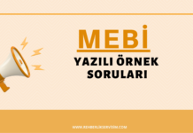 MEBİ’ye Örnek Yazılı Sınav Soruları Eklendi