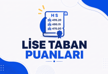 2026 Lise Taban Puanları ve Yüzdelik Dilimleri